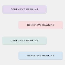 Kids Pastellnamenszeichen Etiketten