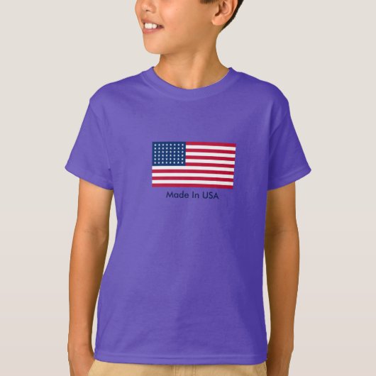 Kids Patriotic Flag T - Shirt (Vorderseite)