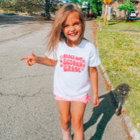 Kids Peace Out Second Grade T - Shirt in Rosa