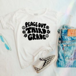 Kids Peace Out Third Grade T - Shirt