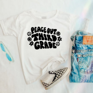Kids Peace Out Third Grade T - Shirt