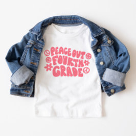 Kids Peace Out Vierte Klasse T - Shirt in Rosa