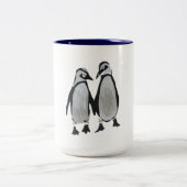 Kids Penguins Zweifarbige Tasse (Mittel)