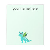 Kids Personalisiert Dragon Notepad Notizblock (Vorderseite)