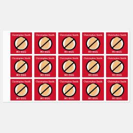 Kids Personalisiert Egg Allergie Symbol Nr. Ei Etiketten