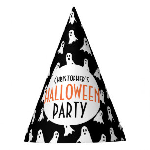 Kids Personalisiert Ghost Pattern Halloween-Party Partyhütchen