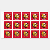 Kids Personalisiert Nut Allergy Symbol No Nuts Etiketten (Blatt)