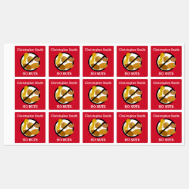 Kids Personalisiert Nut Allergy Symbol No Nuts Etiketten