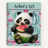 Kids Personalisiert Panda Bear Sketch Notizblock (Vorderseite)