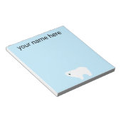 Kids Personalisiert Polar Bear Notepad Notizblock (angewinkelt)