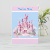 Kids Personalisiert Princess Party Einladung (Stehend Vorderseite)