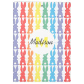 Kids Personalisiert Rainbow Silhouette Niedlich Klemmbrett (Rückseite)