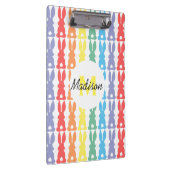 Kids Personalisiert Rainbow Silhouette Niedlich Klemmbrett (Rechts)