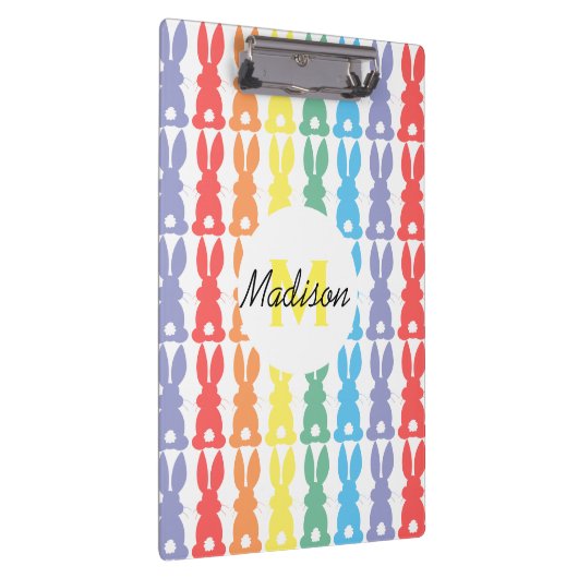 Kids Personalisiert Rainbow Silhouette Niedlich Klemmbrett (Rechts)