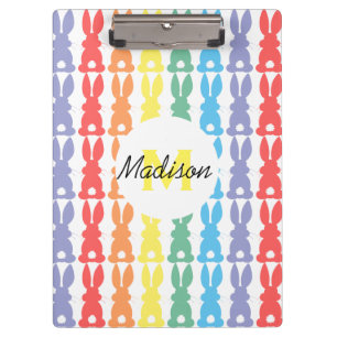 Kids Personalisiert Rainbow Silhouette Niedlich Klemmbrett