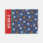 Kids Personalisiert Red Multi Sports Fleece Thread (Vorderseite (Horizontal))