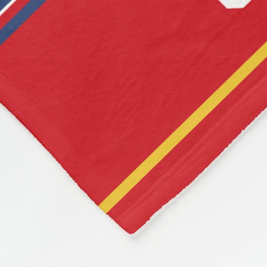 Kids Personalisiert Red Multi Sports Fleece Thread (Ecke)