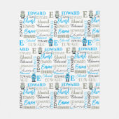 Kids Personalisiert Robot Fleecedecke (Vorderseite)