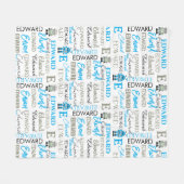 Kids Personalisiert Robot Fleecedecke (Vorderseite (Horizontal))