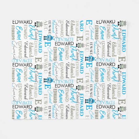 Kids Personalisiert Robot Fleecedecke (Vorderseite (Horizontal))