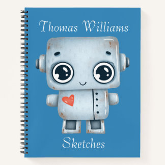 Kids Personalisiert Robot Sketch Notizblock