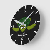 Kids Personalisiert Sea Turtle Runde Wanduhr (Winkel)