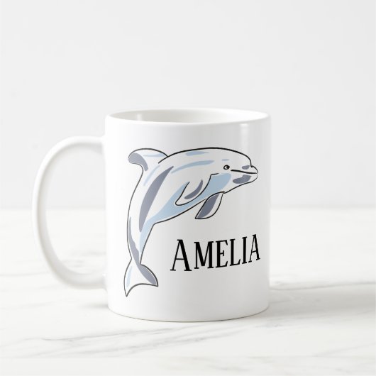 Kid's Personalisiertes DOLPHIN Kaffeetasse (Links)
