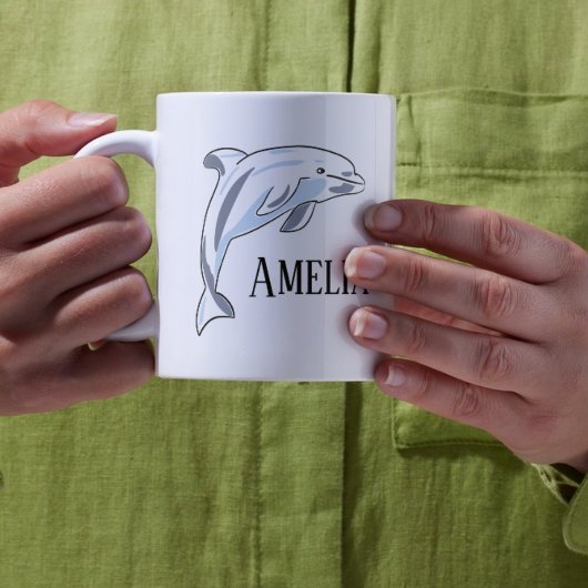 Kid's Personalisiertes DOLPHIN Kaffeetasse