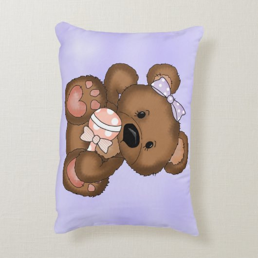 Kid's Personalisiertes Kissenbärenrattle Dekokissen (Rückseite(Vertikal))