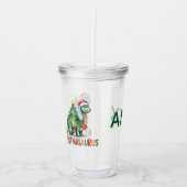 Kids Personalized Christmas Dinosaur  Acryltrinkbecher (Vorderseite)