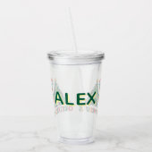 Kids Personalized Christmas Dinosaur  Acryltrinkbecher (Links)