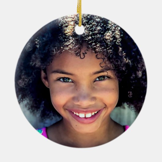 Kids Personalized Gingerbread Man Christmas Keramik Ornament (Hinten)