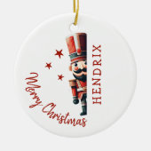 Kids Personalized Nutcracker Christmas Keramik Ornament (Vorne)