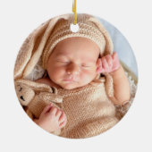 Kids Personalized Nutcracker Christmas Keramik Ornament (Hinten)