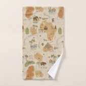 Kid's Personalized Safari Map ID1269 Badhandtuch Set (Handtuch)