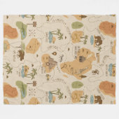 Kid's Personalized Safari Map ID1269 Fleecedecke (Vorderseite (Horizontal))
