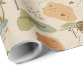 Kid's Personalized Safari Map ID1269 Geschenkpapier (Rolleneckpunkt)