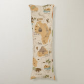 Kid's Personalized Safari Map ID1269 Seitenschläferkissen (Vorderseite Vertikal)