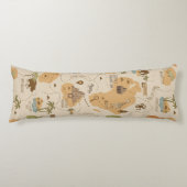 Kid's Personalized Safari Map ID1269 Seitenschläferkissen (Vorderseite)