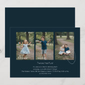 Kids Photo Collage Sibling Joint Birthday Party Einladung (Vorne/Hinten)