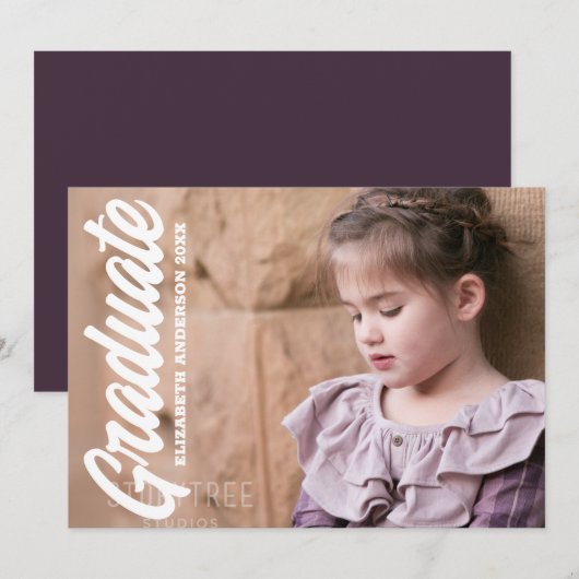 Kids Photo Graduation Ankündigung (Vorne/Hinten)