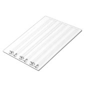 Kids Piano Music Manuskript Stationäre Wide Rule Notizblock (angewinkelt)