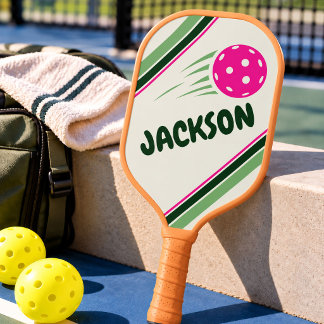 Kids Pickleball mit individuellem Namen, Nummer un Schläger