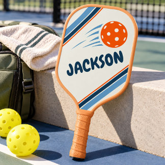 Kids Pickleball mit individuellem Namen, Nummer un Schläger