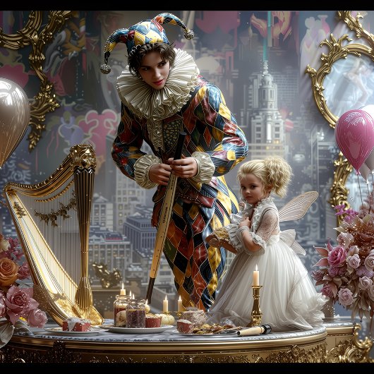 Kids pillow with 3D photography of a mother and da Magnetkarte