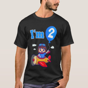 Kids Pilot Flugzeug Flugzeug I m 2 Zweite 2. Bir T-Shirt
