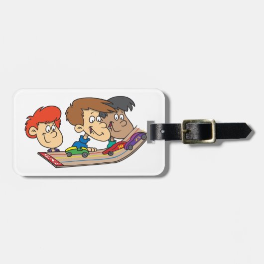 Kids Pinewood Derby Car Race Gepäckanhänger (Vorderseite horizontal)