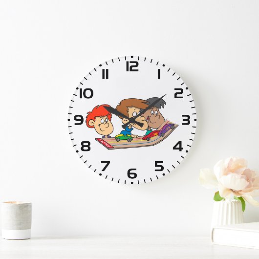 Kids Pinewood Derby Car Race Große Wanduhr