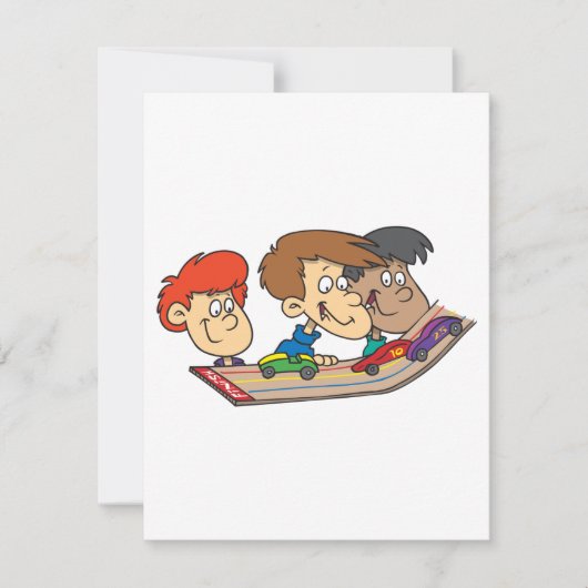 Kids Pinewood Derby Car Race Mitteilungskarte (Vorderseite)