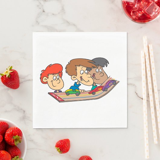 Kids Pinewood Derby Car Race Serviette